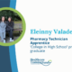 A photo of Eleinny Valadez, pharmacy technician apprentice, sitting on a bench outdoors